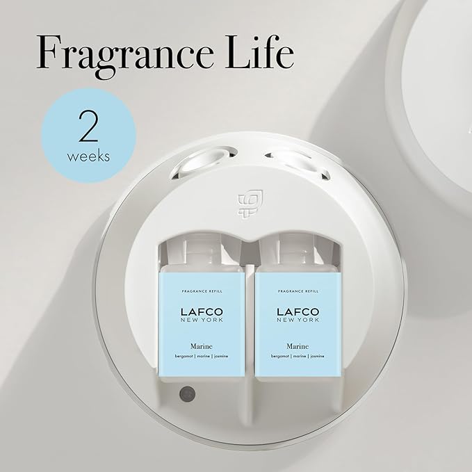 LAFCO New York Pura Smart Device Refill Marine - Pack of 2 - Vial Delivers Up to 2 Weeks of Fragrance Life - Made in the USA