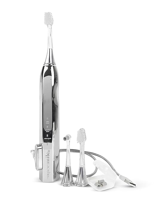 Supersmile Zina45™ Sonic Pulse Toothbrush – Angled Brush with polishing Head for Advanced Cleaning – for Visibly Whiter Teeth and Healthier Gums
