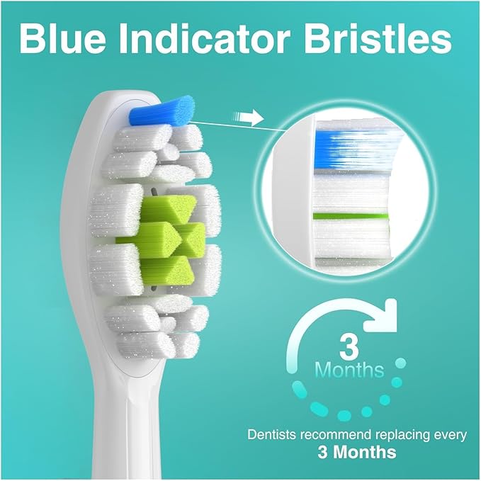 Compatible for 4/8pcs Replacement Toothbrush Heads Compatible with Philips Sonicare Soft Electric Brush Head 4100 6500 6100 7500 5(12pcs Black)
