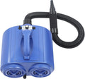 3600w Pet Grooming Hair Dryer Adjustable Temperature 77-149℉ &amp Airspeed 98.43-229.66ft/S Dual Motor Dog Cat Dryer with Flexible Hose &amp 2 Nozzles Dog Pet Dryer Blower for Home Pet Shop(Blue)