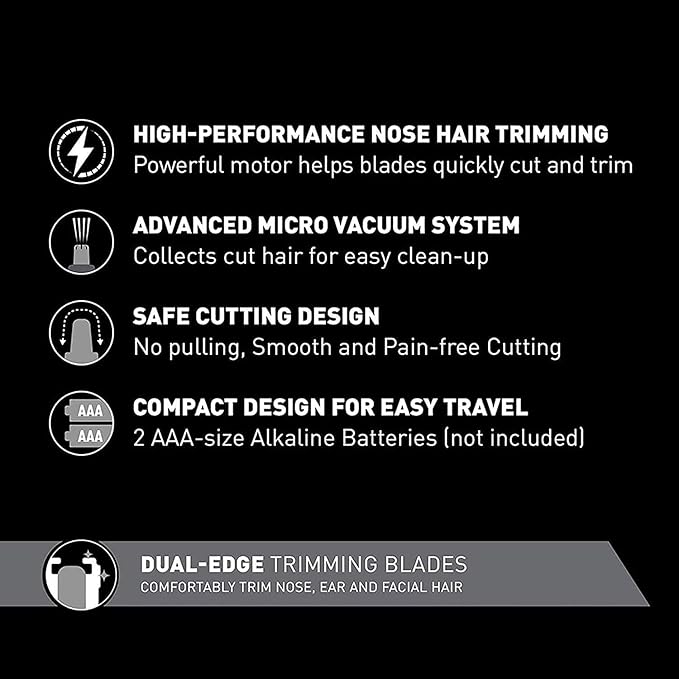 Ear Nose Hair Trimmer for MenMens Electric Nose Hair TrimmerWater Resistant Stainless Steel Nose and Ear Hair Trimmer
