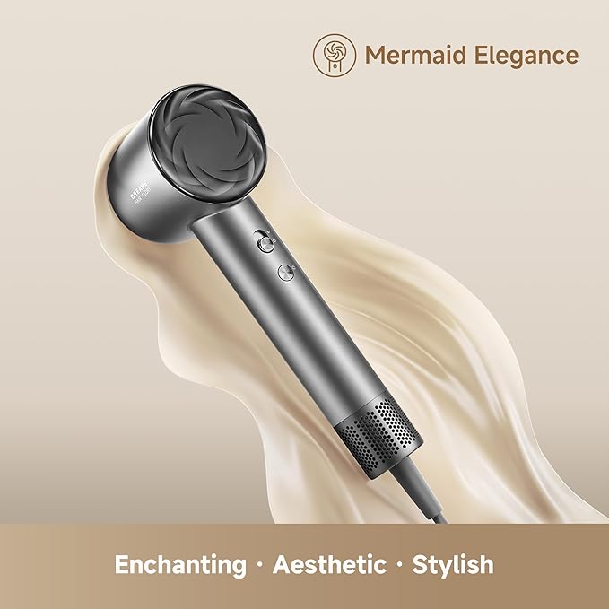 Dreame Glory Mix High-Speed Hair Dryer Dual Voltage 3 Magnetic Nozzles Perfume Infusion Customized Fragrant Drying NTC Control 300M Negative lons 110000RPM Motor 336g Lightweight Black