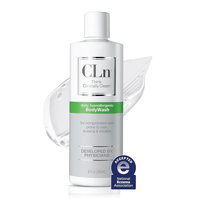 CLn® BodyWash –Non-Drying Body Wash For Compromised Skin Prone to Eczema Dermatitis Rash &amp Hidradenitis Suppurativa Fragrance-Free &amp Paraben-Free 8 fl oz.