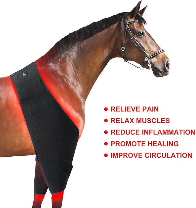 Red &amp Infrared Light Therapy Device for Horses Equine 660nm 850nm Red Therapy Light Rechargeable Foldable Soft Abdomen Back Front Legs Hind Legs