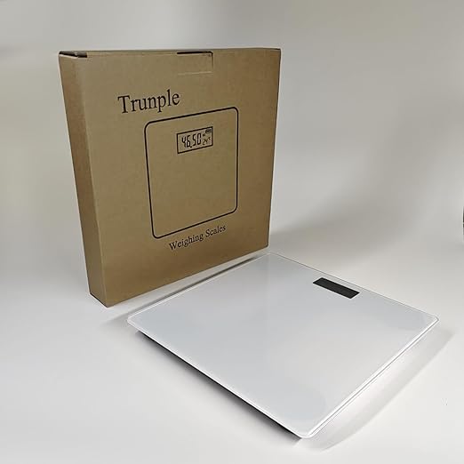 Weighing Scales for Bathroom Precise Digital Weighing Device for Individuals Compact Design LED Screen Highly Accurate Digital Bathroom Body Scale Measures Weight up to 180kg White