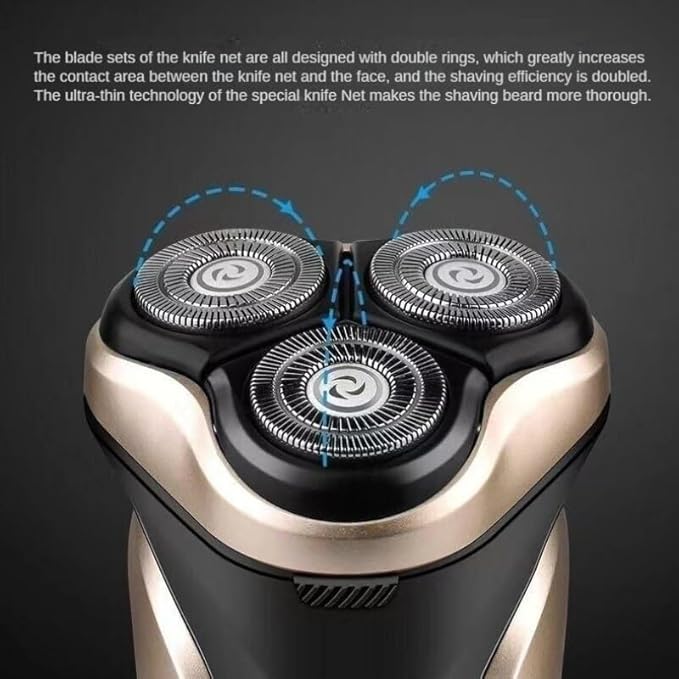 Head Shavers for Bald Men Men's Electric Shaver With LED Power Display/Washable Head/USB Fast Charging Floating Head Home Portable Travel Shaver (Color : Onecolor)