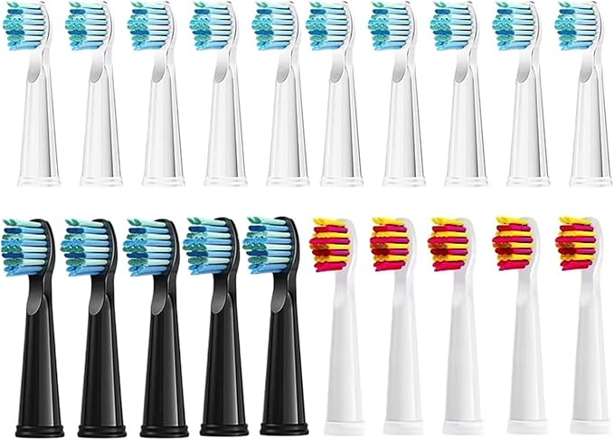 20 Pcs Toothbrush Heads Head Work Compatible for P11(20 PCS White)