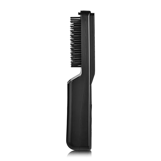 StyleCraft Heat Stroke Beard &amp Styling Hot Brush Cool Touch Tips Anti-Scold Hair Straightener Black