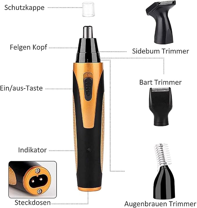 Nose Hair Trimmer for Men-Professional Painless Ear and Nose Hair Trimmer for Men Women Electric Nose Hair TrimmerWaterproof Dual Edge Blades for Easy Cleansing