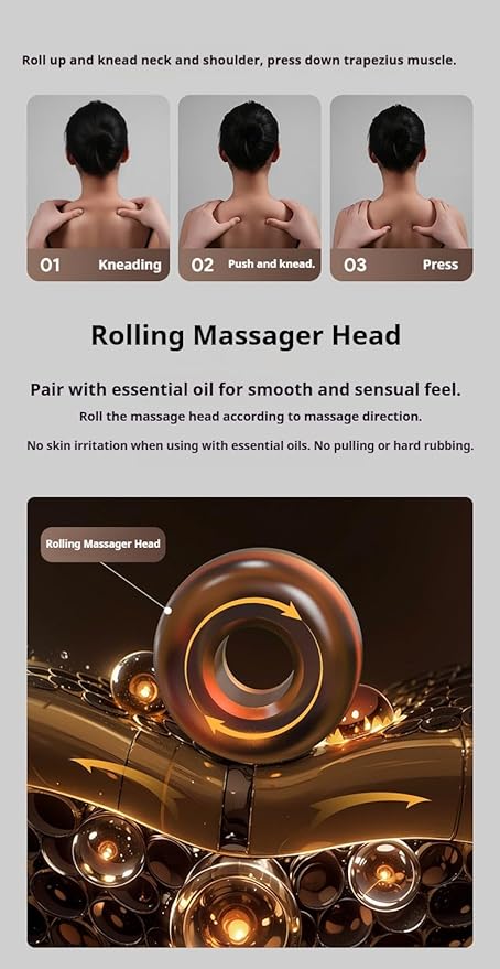 Cordless Neck Massager Neck and Back Massager for Pain Relief Deep Tissue Shiatsu Shoulder Massager for Pain Relief Back Massager with HeatBirthday Ideas for Dad Mom