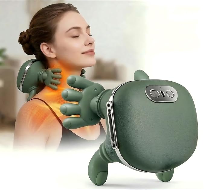 Neck and Shoulder Massager for Pain Relief Deep Tissue Bionic Electric Back Massage Tools Cordless Trap Massager Gift Choice