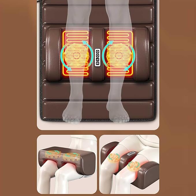 Full Body Massage Mat with Heat10 Motors Vibrating Full Back Massagers with 3 Heating Pads for NeckBackShouldersFull Body Massager for Neck and Back Muscle Relaxation