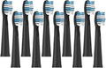 Replacement Brush HeadsCompatible for Seago Electric Toothbrushes E1-9/SG2303/SG575 Vacuum Packing(10pcs Black)