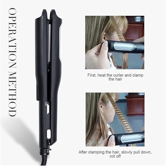 Professional Automatic Wave Hair Styler - Rotating Ceramic Curling Iron for Volumizing Fluffy Waves(US)