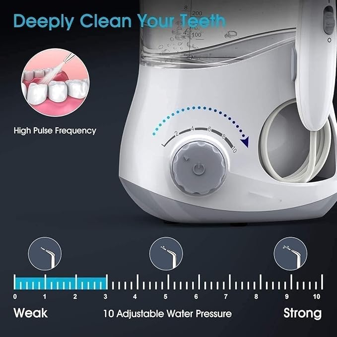 Water Flosser Professional for Teeth Gums Braces Dental Care10 Adjustable Pressure Electric Pick for Teeth/Braces