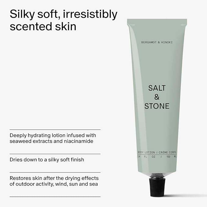 Salt &amp Stone Deodorant + Body Lotion | Bergamot &amp Hinoki