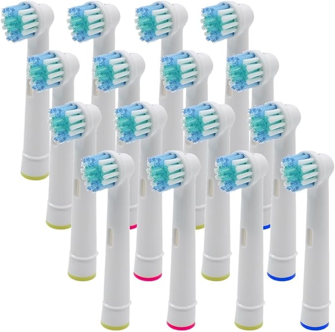12×Replacement Brush Heads Compatible with Oral-B Electric Toothbrush Fit Advance Power/Pro Health/Triumph/3D Excel/Vitality Precision Clean(16 Pcs)