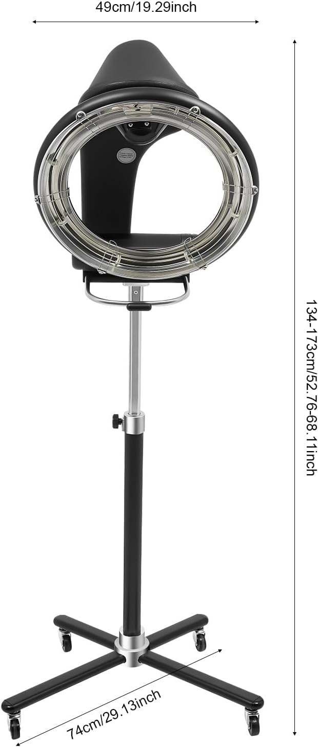 Standing Hair Dryer Professional Hair Processor Height Adjustable Hair Dryer with Wheelsfor Salon Beauty Barber Shop 1000W 110V