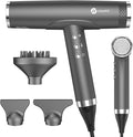 slopehill Professional Ionic Hair Dryer with Diffuser - Lightweight Compact Powerful &amp Fast Salon Blow Dryer with High Speed Brushless Motor for Travel Women &amp Men (Ceramic Dark)