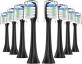 8pcs ToothbrushCompatible for Soocas X3Pro / X3U X5 V1 V2 X1 Brush Teeth(BlackA)