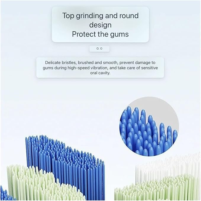 16pcs Replacement Toothbrush HeadsCompatible for ShowSee D1/D2/D3 Soft Bristles Cleaning Brush Head(16pcs Green)