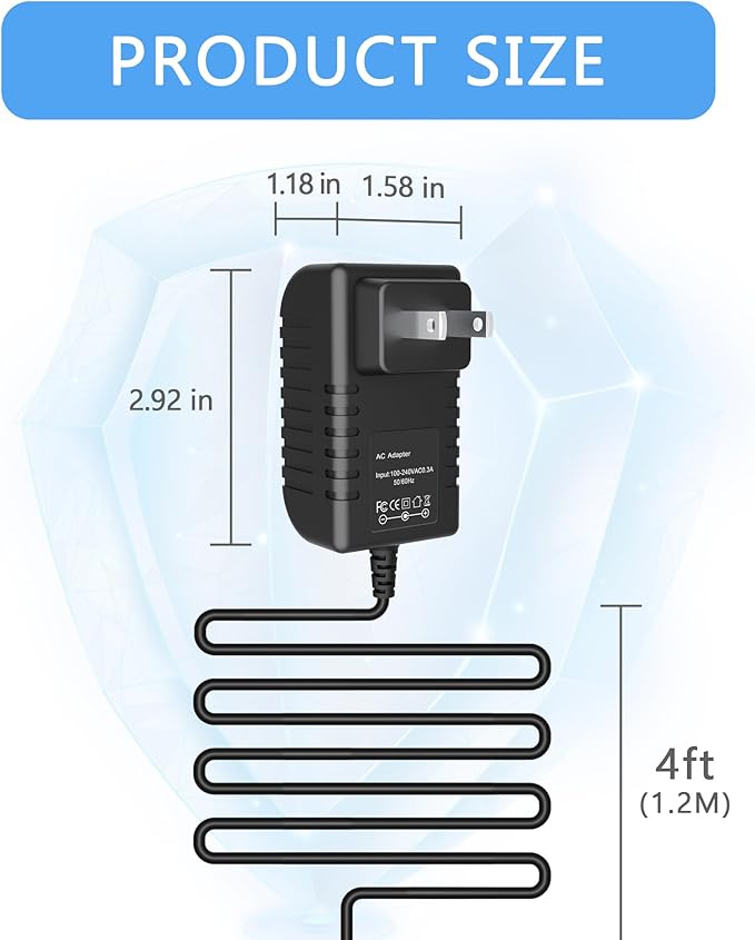 AC Adapter Compatible with Lnchett Massage Gun Deep Tissue Massager Power Supply Battery