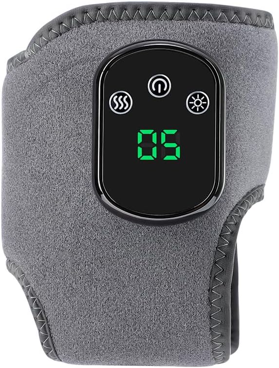Portable Foot and Ankle Massager with Heat – 3-Speed Vibration &amp 5-Temperature Settings Wireless for Pain Relief Swelling Plantar Fasciitis Travel &amp Home Use