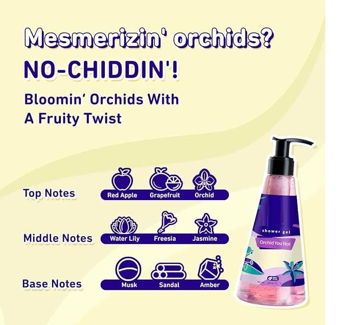 MM Orchid-You-Not Shower Gel | SLS-Free Body Wash For Women | Long Lasting Fresh Floral Fragrance | Aloe-Infused Nourishing Body Cleanser For Soft &amp Smooth Skin (240 ml)