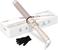 TOME 1.25 Inch (32mm) Large Barrel Curling Wand Hair Curler Ceramic Curling Iron with 7 Heat Settings Dial 180–410°F PTC Fast Heat Dual Voltage 110–240V Auto Shut-Off Cool Tip Glove Included