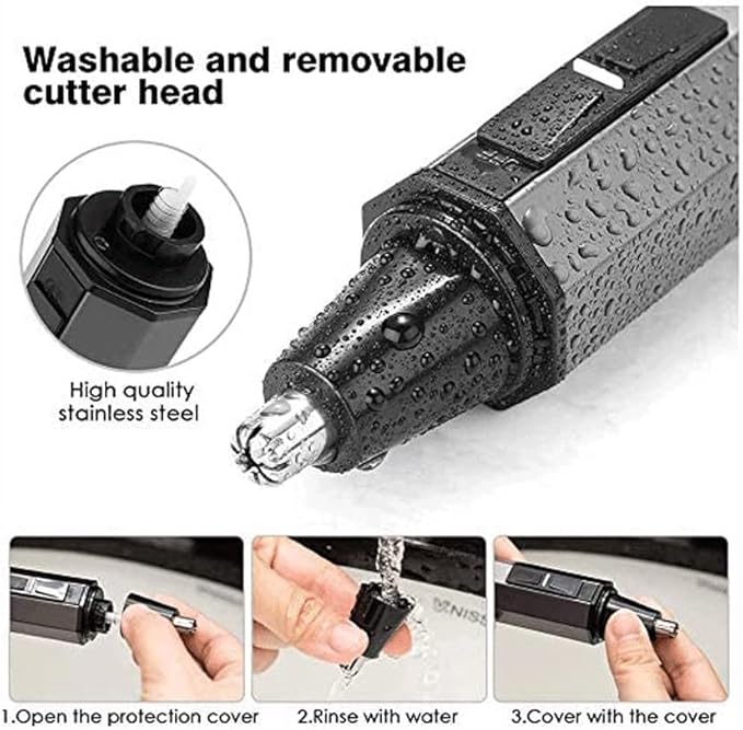 Ear and Nose Hair Trimmer Professional Painless Eyebrow &amp Facial Hair Trimmer for Men WomenAll in ONE Hair Remover for Women &amp Men Dual Blades Shaver Nose Hair Trimmer