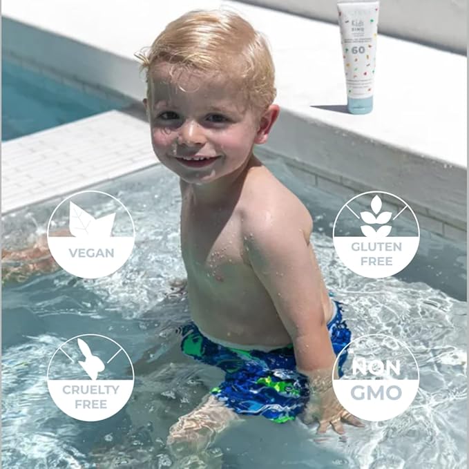 Sonrei Kids Zinq Mineral Face and Body Zinc Gel Athleisure Sunscreen SPF 60 | 3.4 oz (2 Pack)