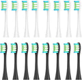 Replacement Brush Heads Compatible with Oclean Sonic X/X Pro/ Z1/ SE / F1 / One / PW01/03/05/07/09 P5 Electric Toothbrush Heads(16 White and Black)