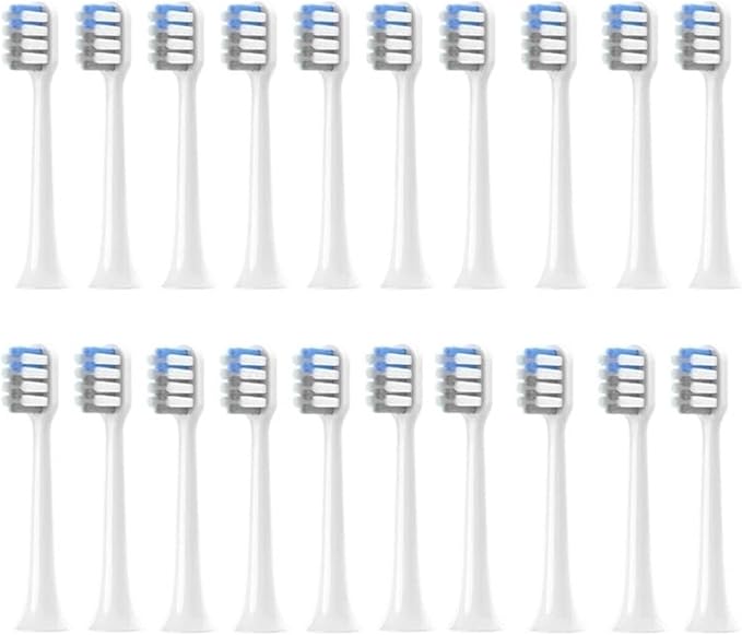 Suitable for Replacement of T200 Electric Toothbrush Head(White gray-20pcs)