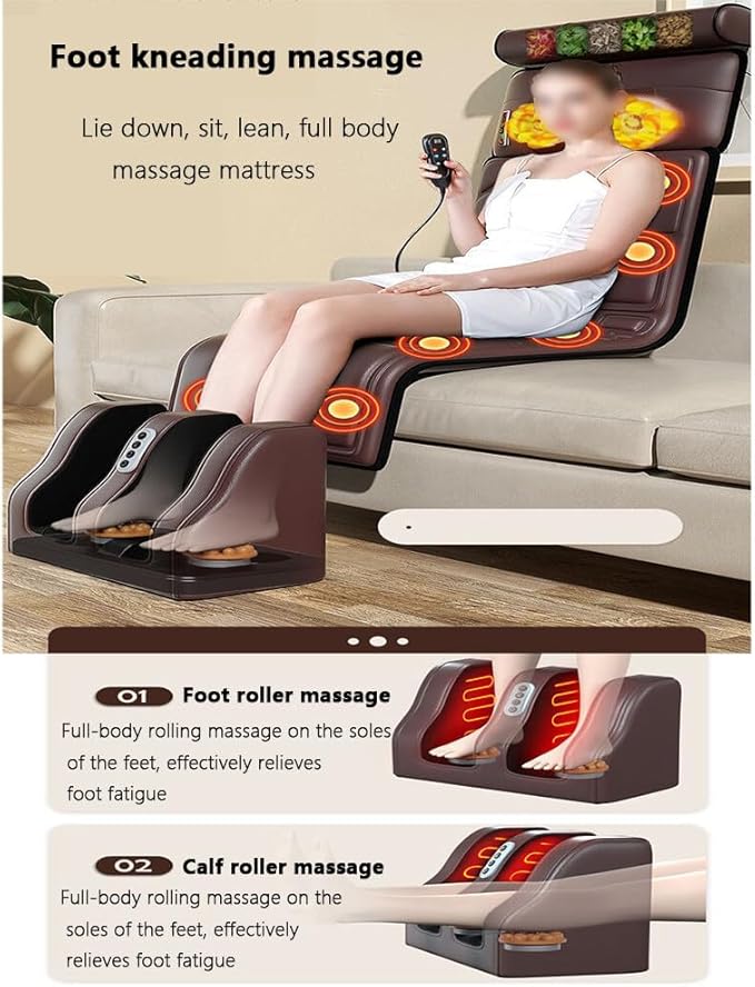 Back Massager 3D Kneading Massage Cushion 9 Modes Three Speed Timer Constant Temperature Heat 10 Vibration Motors Suitable For Home Use