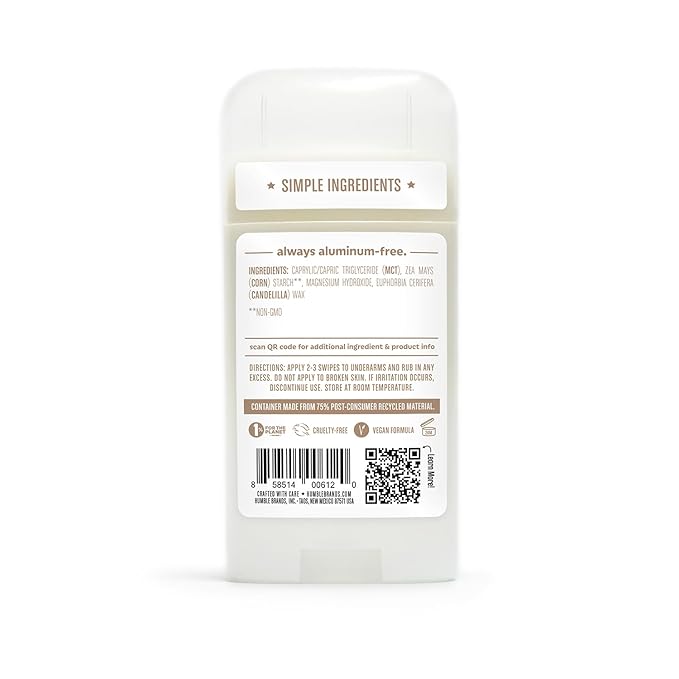 HUMBLE BRANDS Aluminum-Free Deodorant Vegan and Cruelty- free Formulated for Sensitive Skin Simple &amp Sensitive Vegan Lavender Vegan Rose Vegan Unscented) Pack of 3