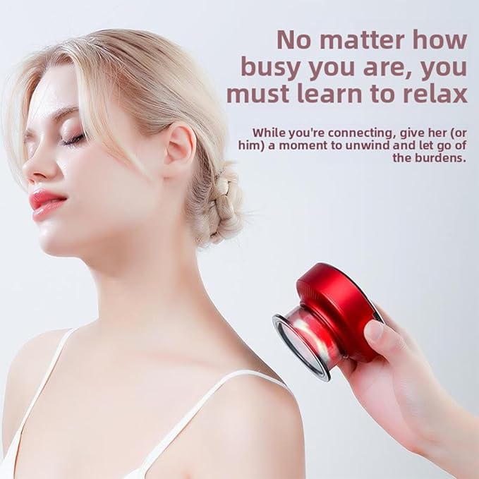 Professional Cupping and Gua Sha Tool Therapy Device Digital Led Display Portable Moxibustion Care Massager for Body Skin Care Back Massager for Pain Relief Deep Tissue Relaxation and Comfort