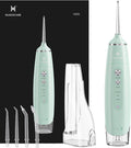 Water Flosser Equipped with Two Water Tanks for Home and Travel3 Modes Dental Oral IrrigatorPortableIPX7 WaterproofPowerful Battery Life Water Dental Flossers for Teeth (Light Green)