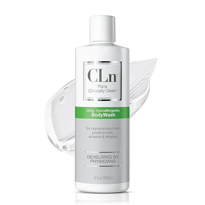 CLn® BodyWash –Non-Drying Body Wash For Compromised Skin Prone to Eczema Dermatitis Rash &amp Hidradenitis Suppurativa Fragrance-Free &amp Paraben-Free 8 fl oz.