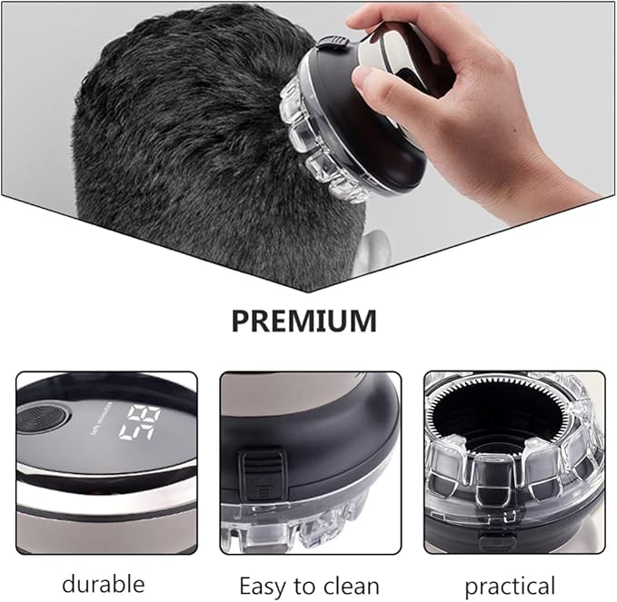 1set Professional Salon Hair Clipper Trimmer Self-Service Clipper LCD Display Rechargeable Low Noise for Men Grooming