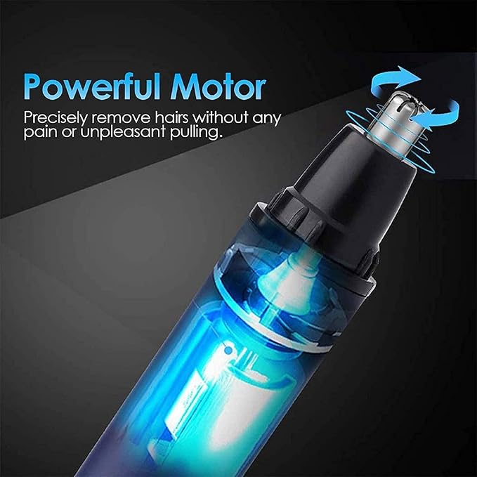 Ear and Nose Hair Trimmer Professional Painless Electric Nose and Ear Hair Remover for Men Women Facial Hair Trimmer Shaver Clipper Removal Dual-Edge Stainless Steel Blades Mute Motor Easy t