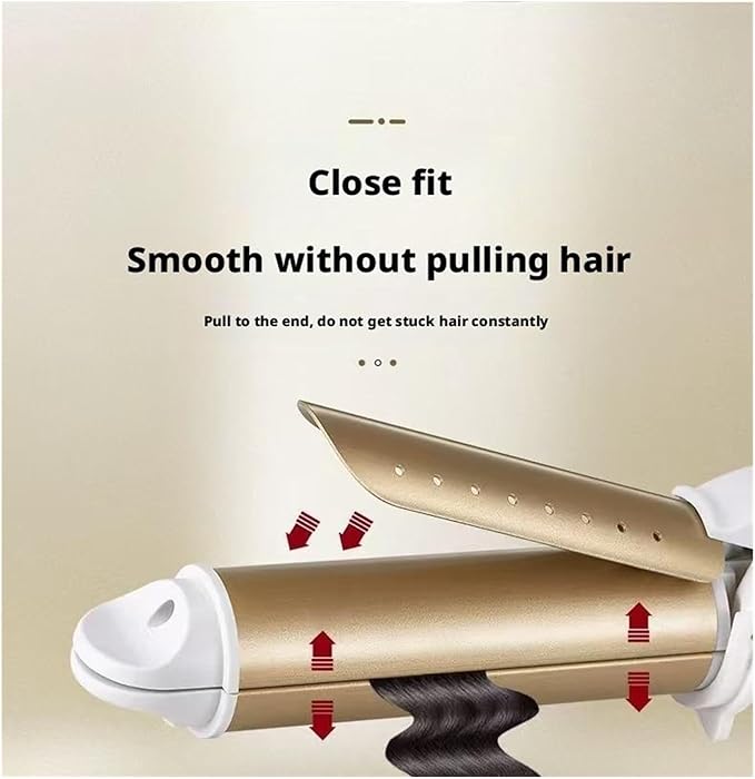 Electric Curling Iron Straightener Fluffy Wand(Straightrolldualpurposegold)