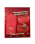 POMEGRANATE &amp CHERRY BODY CARE TRIO 1 SHOWER GEL16.9FL.OZ1 BODY BUTTER 12.3 OZ.1 BODY SCRUB 9.3 OZ (1 SET OF 3 ITEMS)