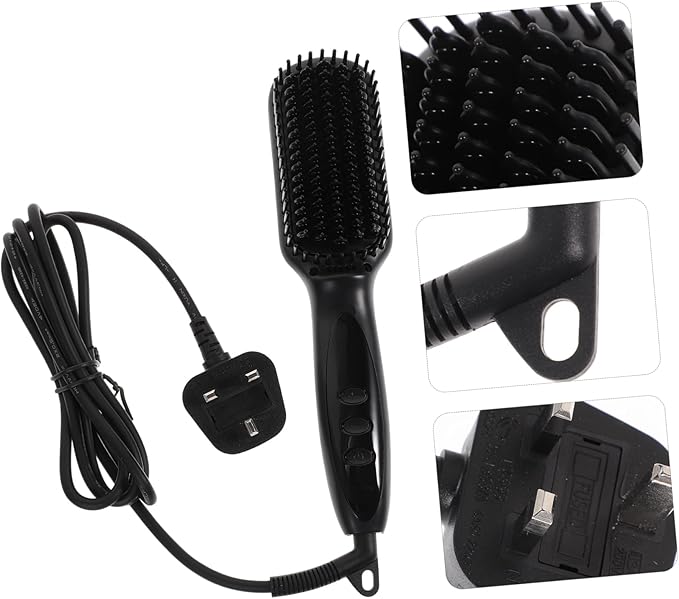 Mikinona Straightening Brush for Men Multi Functional Beard and Hair Styler with Temperature Settings Technology Safe Heating Tool for Smooth and Shiny