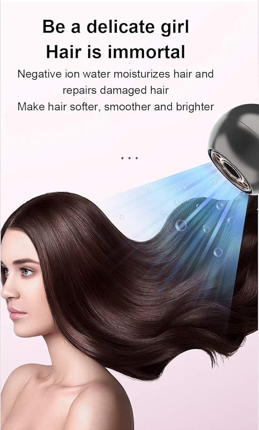 Portable Hair Dryer - 800W Constant Heat Control Hairdryer Protect Hair with ALCI Safety Plug High Airflow Lightweight Mini Blow Dryer for Home Hotel and Travel