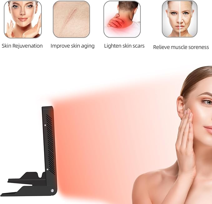 GOURIXIN Red Light Therapy Panel 660nm 880nm Dual Chip Clinical Grade LED Near Infrared Light Therapy Device with Timer and Adjustable Stand for Body Face Recovery
