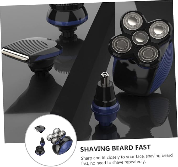 Mini Cordless Hair Clippers Grooming Kit for Men Rechargeable Trimmer with Floating Blades for Smooth Shaving Portable USB Charging Lightweight Design Blue