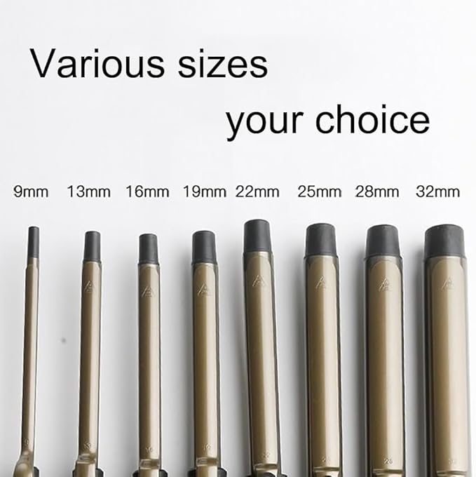 DONGXIAO 32MM Barrel Curling Iron Curler for Long Hair Rotating Electric Curling Iron Curling Iron Fast Heating Up to 220°C Permanent Tools Curling Iron Curler for Short Hair (Size:16MM)
