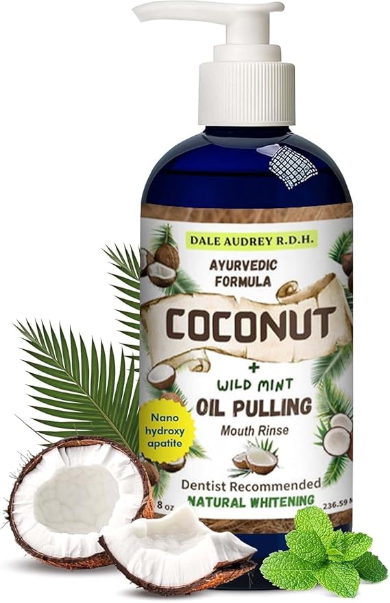 Dale Audrey Nano Hydroxyapatite Mouthwash Oil Pulling for Teeth and Gums | Coconut Flavored Organic Mouthwash for Bad Breath | Essential Oils for Teeth Whitening &amp Fresh Breath Natural Mouthwash 8