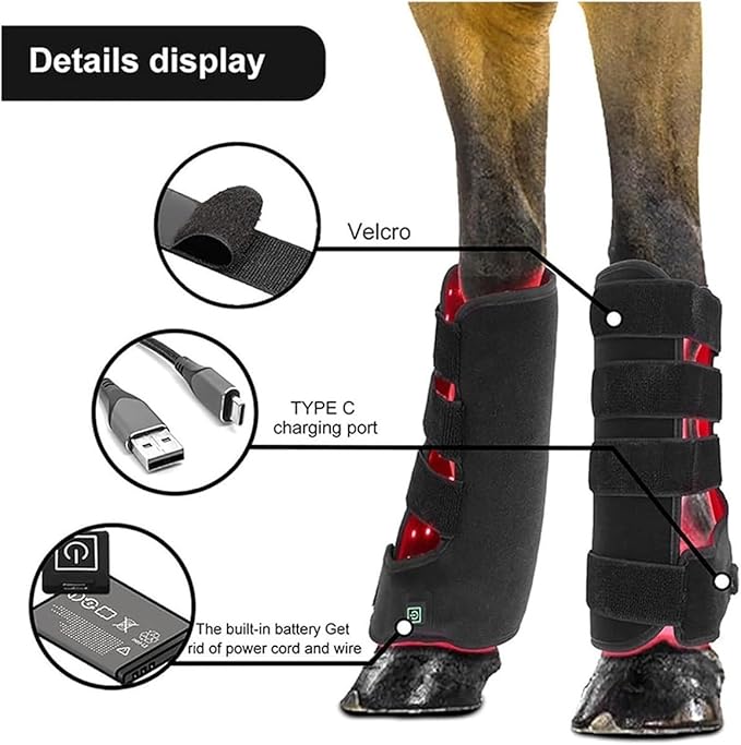 LED Red Light Therapy Device for Horse Leg Pain Red Light Therapy for Horses Deep Light Therapy for Horse Leg Muscle Pull Wound Recovery(Right)