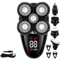 Head Shavers for Bald Men 5 In 1 Electric Razor For Men Bald Head Shaver LED Display Nose Hair Beard Trimmer Clippers Facial Cleansing Brush USB Rechargeable